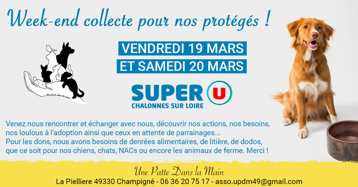 [Collecte] Rendez-vous au Super U de Chalonnes-sur-Loire ce week-end